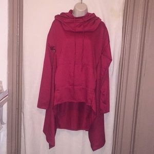 Lightweight jersey coverup with hood